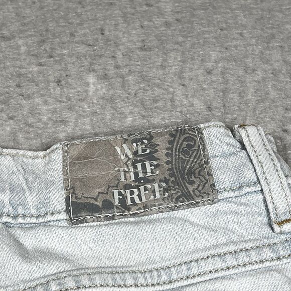 Free People We The Free Risk Taker Jeans Womens Size 26 Blue High Rise Straight - Picture 10 of 15